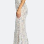 Dress the Population Helen Lace Sleeveless Surplice V-Neck Trumpet Maxi Gown M Photo 1