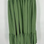 Wishlist Green Smocked Midi Dress Tiered Boho Fairy Pockets Sleeveless Size M Photo 7