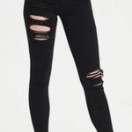 American Eagle black ripped jeggings Photo 0