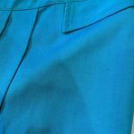 Carla Roveda Teal 100% Wool Pleated Midi Skirt Italian Designer Size L Green Photo 3