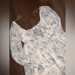 Altar'd State  Fern Ivory Blue Floral Mini Babydoll Dress NWT $98 cottage fall Photo 6