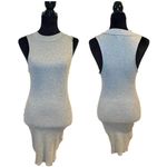 Honey Punch Sleeveless Ribbed Gray Women's Sleeveless Mini Dress by Photo 2