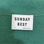 Aritzia  Sunday Best Emerald Green Long Sleeve Slim‎ Ribbed Mini Dress Size XL Photo 3