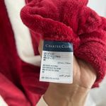 Charter Club Garnet Cozy Plush Wrap Robe Throw Red White Faux Fur Trim 50"x70" Photo 6