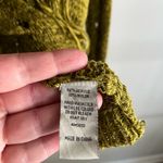 Cecico  boutique chartreuse distressed fringe grunge inspired edgy sweater Photo 5