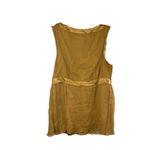 Spencer Jeremy Silk Empire Waist Rhinestone Silk Blouse MUSTARD YELLOW HOLIDAY Gold Size M Photo 2