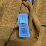 Victoria Beckham NWOT  Mustard Yellow Ruffle Cuff Stripe Detail Sweater S Photo 3