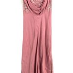 For Love & Lemons Pink Ruby Midi Slip Dress Lace Satin Lingerie Y2K Medium New Photo 0