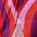 ZARA Pink Retro Floral Swirl Printed Linen Blend Midi Skirt Photo 7