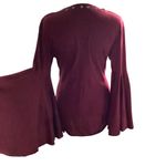 Rock & Roll Cowgirl  Red Bell Sleeve Blouse WORN ONCE Photo 9