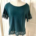 Chloe K  green lace short  sleeved top Photo 9