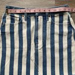 Abercrombie & Fitch Denim & White Striped Natural Rise Raw Hem Mini Skirt 26 2 Photo 3