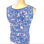 White Stag  blue floral sleeveless top Photo 4