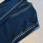 Magaschoni  Cotton blend knit open front Cardigan studded detail sleeveless XL Photo 8