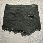 American Eagle Black Denim  Shorts Distressed Photo 1