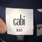 CAbi  5705 white poppies navy flowy button down XXS oversized shirt Photo 3