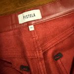 Pistola  Red High Crop Bootcut Faux leather Jeans Size 24 Photo 3