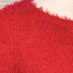 Faded Glory  Fuzzy Crewneck Sweater Red/Metallic-Large Photo 1