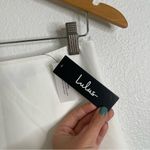 Lulus Sparkle Hour White Rhinestone Fringe Mini Skirt Size Medium Photo 2