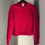 NWT Cali Sport Red Quilted Sport Pullover Photo 0