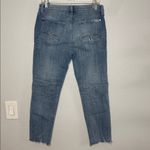 7 For All Mankind Josefina Button Fly Straight Leg Crop Jeans Size 29 Photo 4