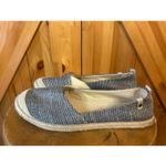 Roxy  "Flora" Slip On Shoes Women's Size 9.5 Charcoal Gray with White Stitching Photo 2