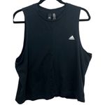 Adidas Shirt XL Black Tank Sleeveless Cinch Front Tee Active Activewear Sporty Photo 1