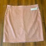 Liz Claiborne Skirt NWT 20W Dessert Rose with Metallic Buttons Pockets Lined Photo 0