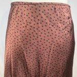 Abercrombie & Fitch satin copper and black scratch dot print midi skirt medium Photo 1