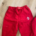 Kappa  Authentic Shadow Skind Unisex Jacket and Cargo Pants in Red Photo 11