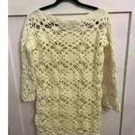 Handmade Cream Chunky Knit Crochet Sweater Tunic Photo 0