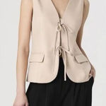 French Connection Tie Front Vest Size S Photo 0