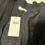 J. Jill‎ Linen Blend Sleeveless Duster Knit Cardigan SZ Small Black Coastal NEW Photo 3