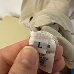 Gypsy 05  100% Silk Beige Long Sleeve Button-front Dress Large USA Photo 4