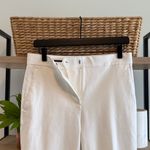Ann Taylor  Mid-Rise White Cuffed Woven Career Dress Pant Trouser, 2 Photo 4