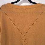 Lulus  Pointelle Me More Sweater Mustard Yellow Cotton Blend Oversized Size Small Photo 7