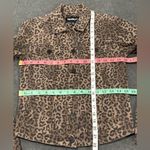 William Rast 🆕  Brown Leopard Print Jean Jacket Size XS Photo 1