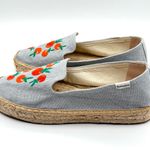 Anthropologie New Soludos x Oranges 8.5 Embroidered Chambray Denim Espadrille Photo 2
