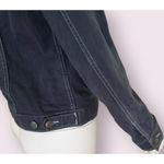 Eddie Bauer Edie Baurer Womens Size Small dark blue/gray Shaped Trucker Button up Denim Jack Photo 5