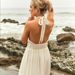 Abercrombie & Fitch  White Plunge Halter Maxi Dress Size XXS Photo 2