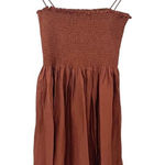 Theory Bustier Dress Flat Twill Rust Clay Women’s Size P/XS Mini Elegant Photo 0