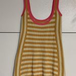 VRG GIRL MEET ME IN CAPRI KNIT MINI DRESS STRIPED PINK TAN LARGE Photo 5