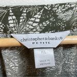 Christopher & Banks  | Petite Green Botanical Print Square Neck Blouse | PXL Photo 5