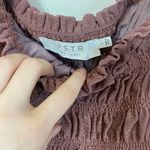 ASTR Pink Glittery Long Sleeve Blouse Photo 8