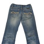 Cowgirl Tuff Bootcut Jeans 27 Tried True Bling Studs White Stitch Tall Stretch Blue Photo 4