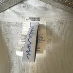 Isabella Rose Romper Cover Up White with Metallic Silver Thread Size L Photo 2