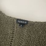 Torrid  Olive Strappy Neck Pointelle Pullover Knit
Sweater Size 3/3X Photo 5
