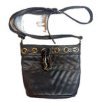 Free People Free‎ People Black Crossbody Bag with Gold Accents Photo 0