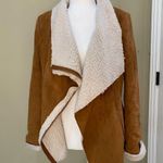 Miss Love Faux Suede & Shearling Drape Coat by - size Large Photo 1