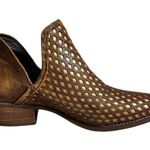 Musse & Cloud  Anthro Tan Netflix Perforated Leather Bootie Size 7 Festival Boho Photo 2